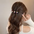 thumbnail image 1 of Fiudx Horquilla para Flequillo, Elegante Pinza con Diamantes de Imitación, Elegante Accesorio para El Cabello con Flocado, Fácil de Usar para Un Peinado Rápido, Perfecta para Fiestas, Bodas y Trabajo, 1 of 4