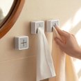thumbnail image 2 of ShenMo 3 Pieces No Punch Towel Rag Storage Plug Household Silicone Non-Tracking Sticky Hooks, 2 of 3