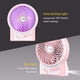 thumbnail image 2 of Mini ventilador de mesa, ventilador de escritorio personal USB, batería recargable portátil, silencioso, 2600 mAh, 3 velocidades, viento potente para cocina, hogar, viajes, picnic, color rosa Sailing  Electrónica, 2 of 5