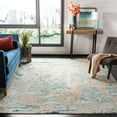 thumbnail image 2 of SAFAVIEH Madison Clyde Vintage Abstract Area Rug, Light Blue/Beige, 10' x 14', 2 of 8