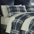 thumbnail image 2 of Nautica Home  Crossview Collection   Ultra Soft  Cozy Microsuede Reversible Plaid Quilted Comforter Matching Sham, 2-Piece Bedding Set, TW/TWXL, Navy TW/TWXL Comforter Set, 2 of 7