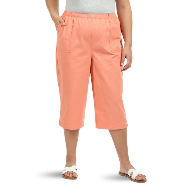 women's pull on stretch capris