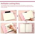thumbnail image 3 of A5 Pink Marble Diary with Lock for Women, Notebook with Pen,Password Locked Journal for Women Gifts, 3 of 9