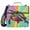 Colorful Turtle, variant on 3 Ring Zipper Binder with Shoulder Strap Waterproof Trapper Keeper 2 Inch D-Ring 500 Sheets Capacity Watercolor Turtle Jellyfish