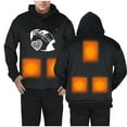 thumbnail image 2 of CKpwisy Heated Sweatshirt Pullover Hoodie for Men and Women Lightweight Warm USB Powered Electric Hoodie Coat for Fishing Camping Unisex Winter Sweatshirt Black M, 2 of 6
