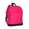 Everest 13" Junior Backpack, Hot Pink/Black All Ages, Unisex 10452-HPK/BK, Carrier and Shoulder Book Bag for School, Work, Sports, and Travel