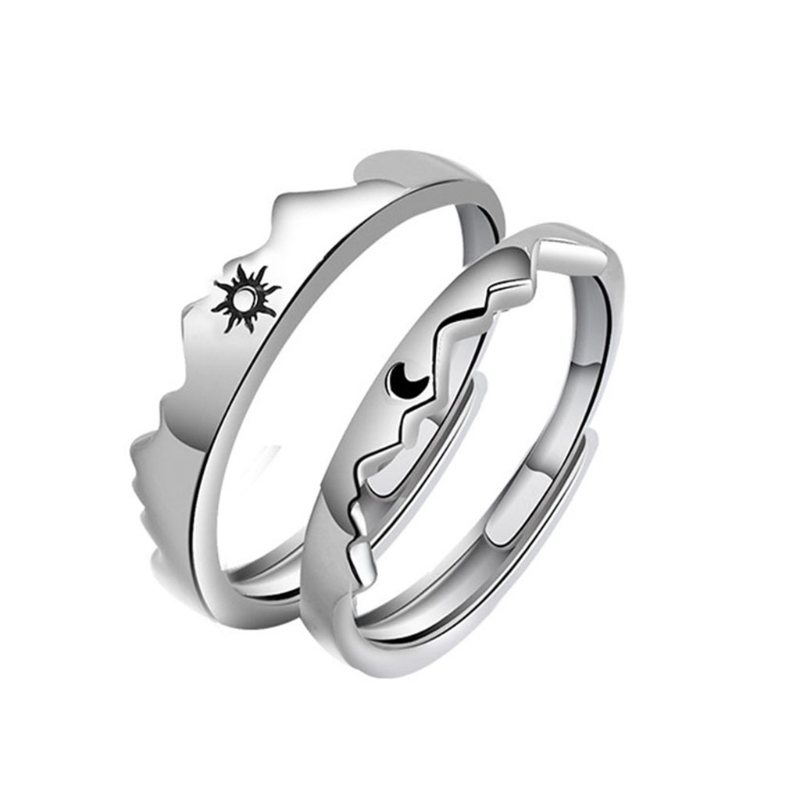 sun and moon band ring