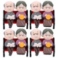 thumbnail image 3 of 4 Sets Mini Park Bench Grandpa Grandma Model Ornament for Bonsai Fairy Garden, 3 of 4