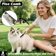 thumbnail image 6 of 3PCS Self Cleaning Slicker Brush & Pet Grooming Rake & Flea Comb for Dogs,Cats and Horses | Double-Sided Dematting Comb & Skin Friendly Deshedding Grooming Tool | Pet Supplies(Light Purple), 6 of 14