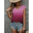 thumbnail image 3 of Weardear Women's V Neck T Shirts Eyelet Tank Top Cap Sleeve Summer Casual Blouses, S-XXL, 3 of 5