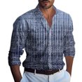 thumbnail image 1 of Men's Summer New Loose Print Long Sleeve Shirt Cardigan Beach Shirt M, 1 of 5