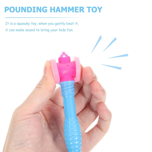 MasteelfCA 10 Pcs Hammer Pounding Toys Plastic Squeaky Hammer Toys Kids  Beating Gavel Toys
