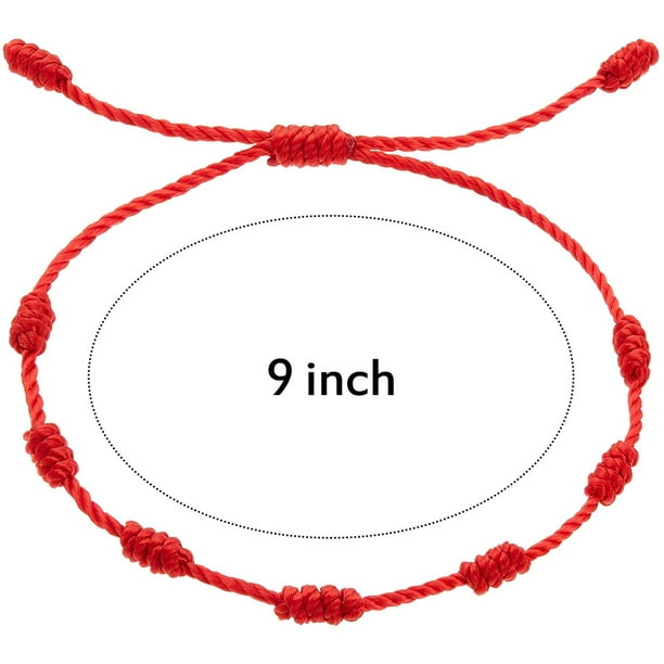 6 Pieces Summer String Bracelets Red Bracelet Red Cord Bracelet