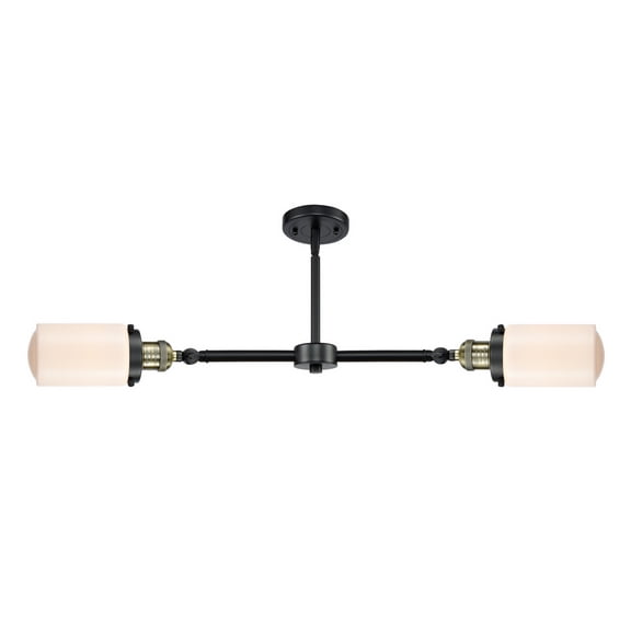 Innovations 209-BAB-G311-LED Dover 2 Light Chandelier part of the Franklin Restoration Collection, Black Antique Brass