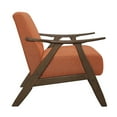 thumbnail image 3 of Lexicon Damala Collection Retro Inspired Wood Frame Accent Chair Seat, Orange, 3 of 6