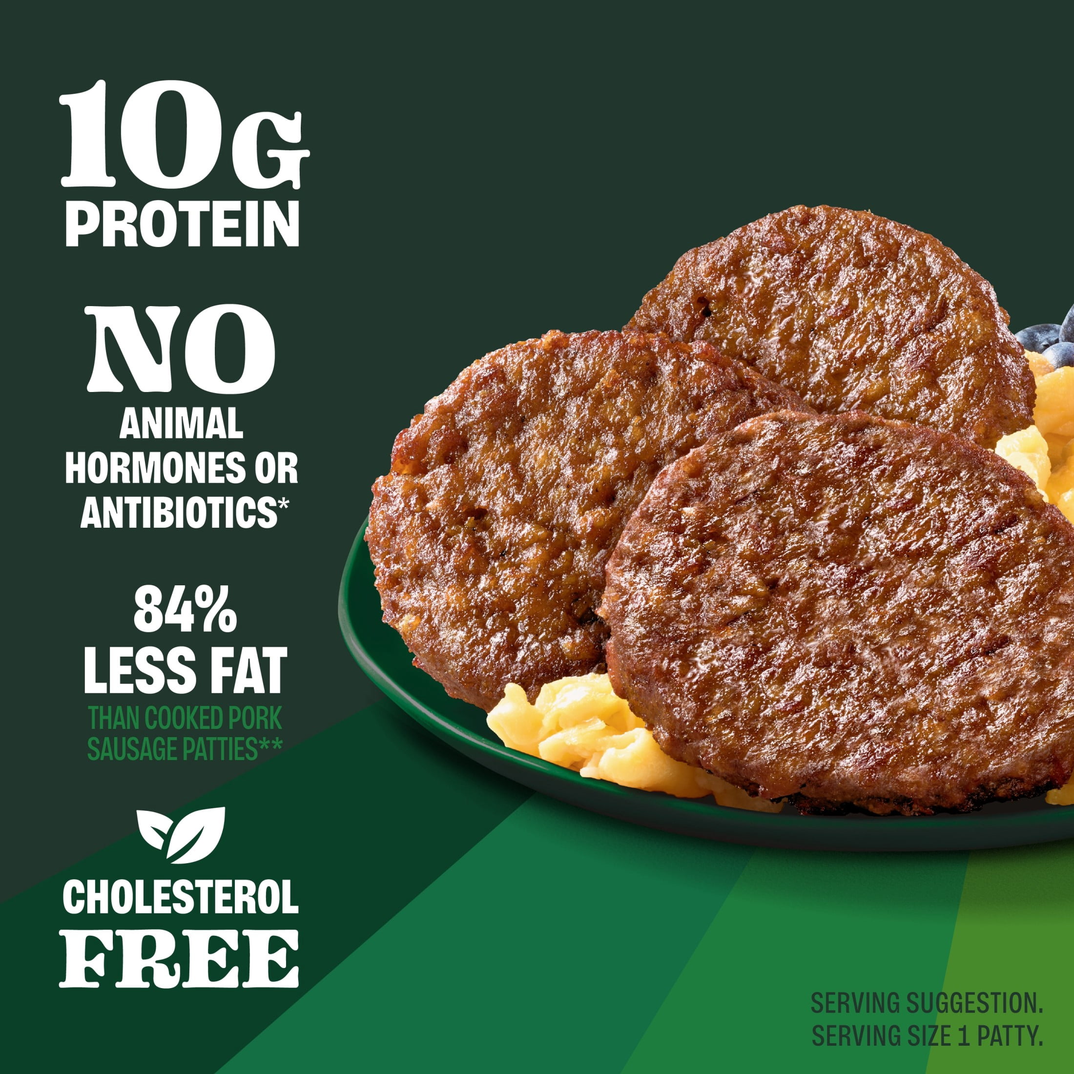 MorningStar Farms Veggie Breakfast Original Plant Based Sausage Patties, Vegan Sausage, 16 oz, 12 Count Bag