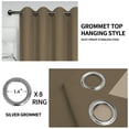 thumbnail image 3 of Easy-Going 100% Blackout Grommet Curtain, 2 Panels Room Darkening and Noise Reduction Window Drapes, 52" x 84", Camel, 3 of 8