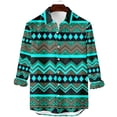 thumbnail image 5 of Tops de Otoño Para Hombre Botones Casuales Playa Camisa de Manga Corta Con Estampado Sin Posicionamiento Blusa Odeerbi ODB179820, 5 of 5