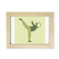 thumbnail image 1 of Patron KungFu China Escritorio de madera Arte Pintura 6x8 pulgadas marco de foto foto, 1 of 4