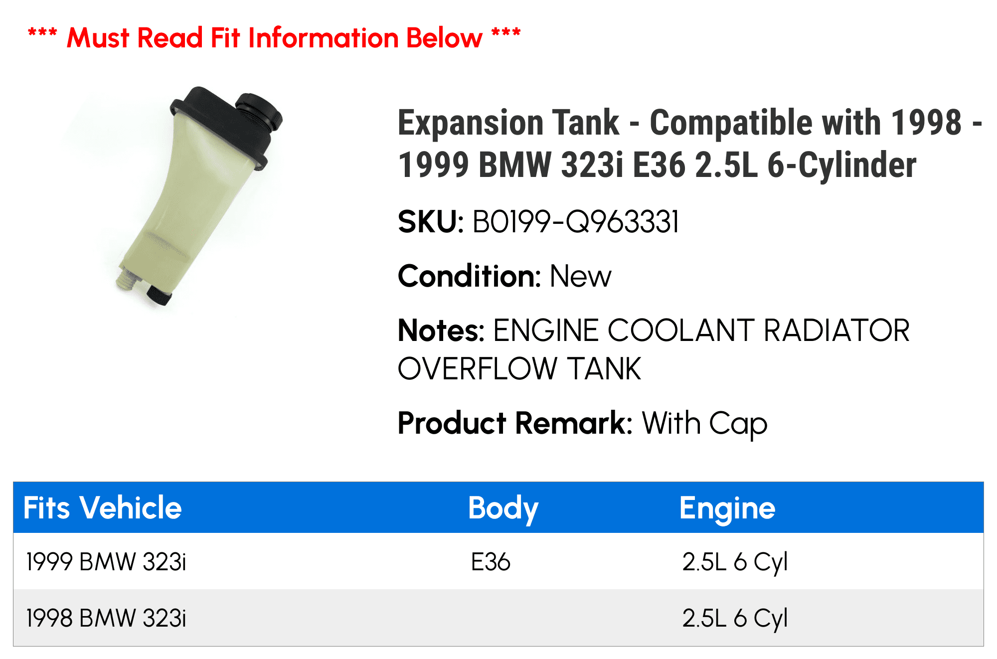 Mishimoto MMRT-E36-92E Aluminum Coolant Expansion