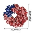thumbnail image 3 of HongHeng Clearance Under $2.00 Independence Day Flag Wreath Patriotic Red White and Blue Decorative Wreath for 4th of July, 3 of 5