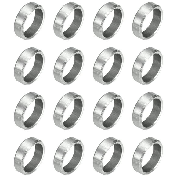 16 Pcs Entretoise en Acier Inoxydable 304 3/8 Pouces OD x 5/16 Pouces ID x 1/8 Pouces Longueur (10x8x3mm) Vis Entretoise Bagues Fini Uni Sans Filetage Entretoise Ronde en Métal pour Vis M8 Boulons et Tiges