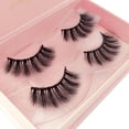 thumbnail image 4 of 2 Pares de Pestañas Naturales Falsas Perfecl 1,7 cm Con Caja de Regalo Rosa, 4 of 8