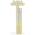 thumbnail image 5 of Unique Moments 10K Yellow Gold 1.50 CT Round Lab-grown Diamond Square Frame Bridal Ring Set, 5 of 7