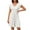 White, variant on Casual Dress for Women, Women's Summer Solid V Neck Button Waist Elastic Short Sleeved Dress plus Size Maxi Dress