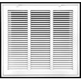 thumbnail image 1 of 16" X 16" Steel Return Air Filter Grille for 1" Filter - Fixed Hinged - HVAC Duct Cover - Flat Stamped Face - White [Outer Dimensions: 18 5/8" X 18 5/8"], 1 of 4