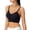 Black, variant on Women's Fashionable Seamless Push-Up Bra, Casual Comfort Wireless Bra with Pretty Shoulder Straps and Removable Pads Grey XL