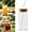 White, variant on Glass Cup with Lid and Straw, 11.8oz Iced Coffee Tumbler with Bamboo Lid, Square Heatproof Glass for Coffee, Milk, Juice, Home, Office, School, Gift, 5.51"x2.36"