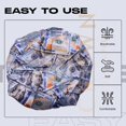 thumbnail image 5 of Silky Design Bonnet with Elastic Soft Band, Hair Braid Adjustable Women and Men Bonnets for Sleeping, Comfortable Satin Fabric Bonnet (Mney N), 5 of 7