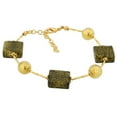 thumbnail image 2 of GlassOfVenice Murano Glass Vivaldi Bracelet - Black and Gold, 2 of 4