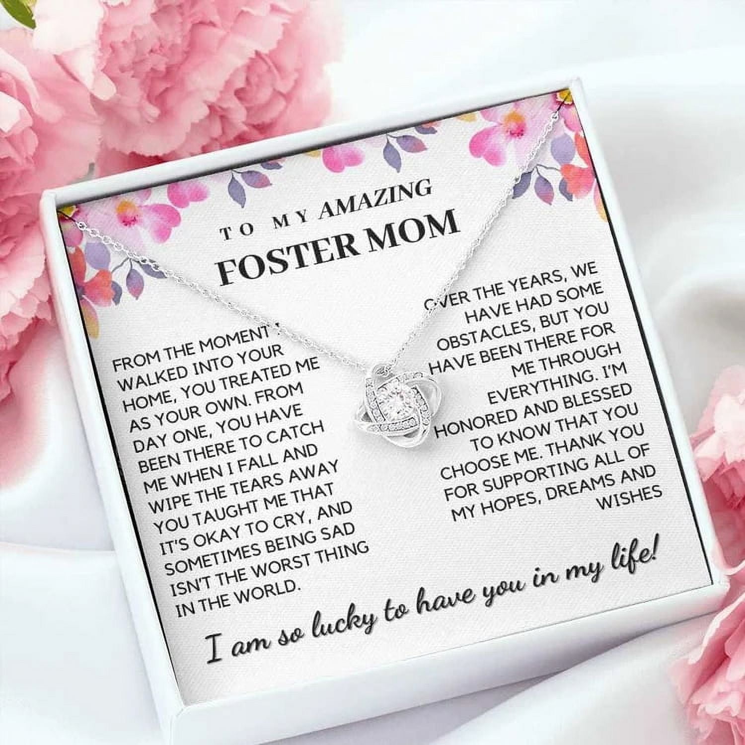 To My Amazing Foster Mom Necklace, Foster Mom Gift, Step Mother Gift, Meaningfull Message for Mother's Day