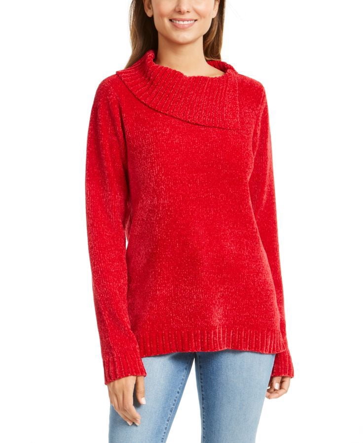 red chenille jumper