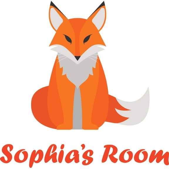 Foxes Fox Wild Animal Customized Wall Decal - Custom Vinyl Wall Art - Personalized Name - Baby Girls Boys Kids Nursery Daycare Bedroom Wall Decal Room Decor Wall Stickers Decoration Size (20x20 inch)