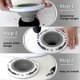thumbnail image 3 of Toilet Flange Silicone and ABS Gray Universal Toilet Flange Replacement for 4in 5in Special 3in Waste Pipe, 3 of 4