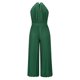 thumbnail image 5 of VISgogo Traje de una pieza para mujer, mono de pierna ancha plisado con vendaje en la cintura sin mangas en color sólido VISgogo moda, 5 of 6