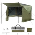 thumbnail image 2 of Pop up Gazebo Screen Tent, 10 x 10 ft Large 6-Sided Camping Canopy Tent with Removable Top & Carry Bag, Quick-Set & Bite-Proof, Screen House Sun Shelter for 6-8 Persons Backyard Patio, Green, 2 of 12