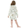 thumbnail image 4 of FORMRS Niños Bathrobe Unisex Hooded Robe Soft Plush Pajamas Sleepwear, Size 7-9T, Watercolor Forest Pattern, 4 of 7