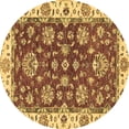 thumbnail image 1 of Ahgly Company Indoor Round Oriental Brown Traditional Area Rugs, 4' Round, 1 of 4