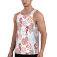 thumbnail image 2 of Pofeuu Tropical Corals Seahorse Print Men's Workout Tank Tops Sleeveless Muscle Gym Shirt Quick Dry-4X-Large, 2 of 7