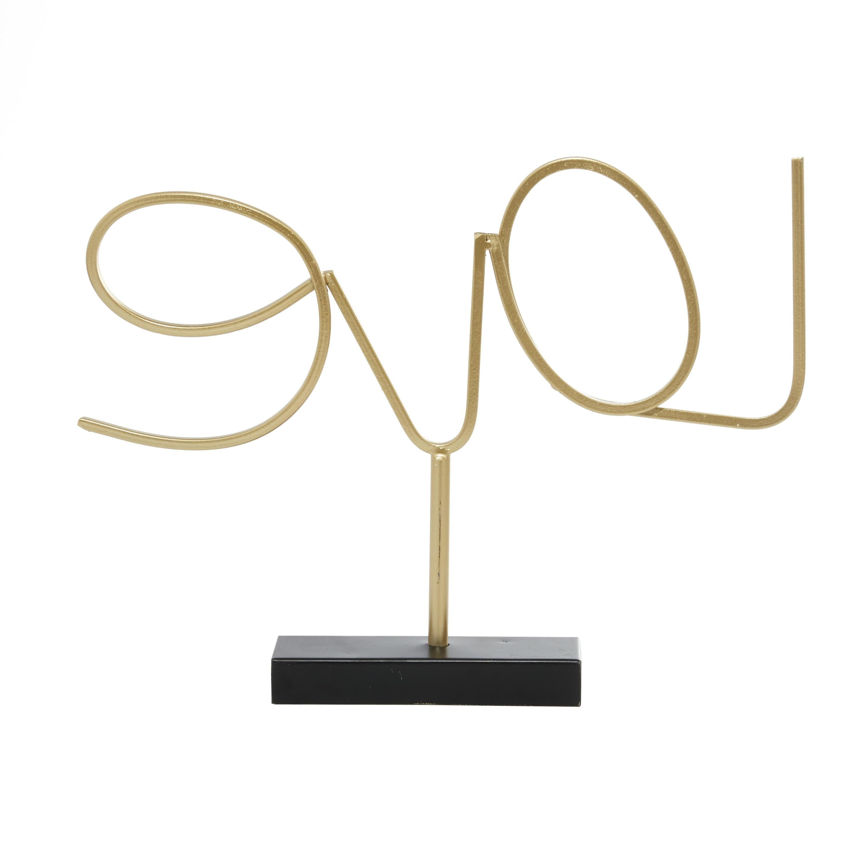 DecMode Sign Love Metal Decorative Sign, 1-Piece