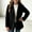 Black, variant on Girls Faux Wool Blend Tweed Coat Notched Lapel Double Breasted Button Front Long Sleeve Warm Outerwear for School Formal Daily Wear