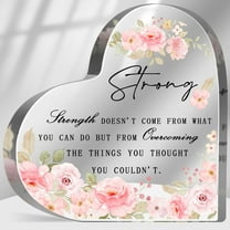 Inspirational Quotes Gifts, Positive Affirmation Plaque Gifts for Friends Coworkers Teacher Boss, Motivational Office Desk Cubicle Shelf Plaque Desk Decor Acrylic Heart