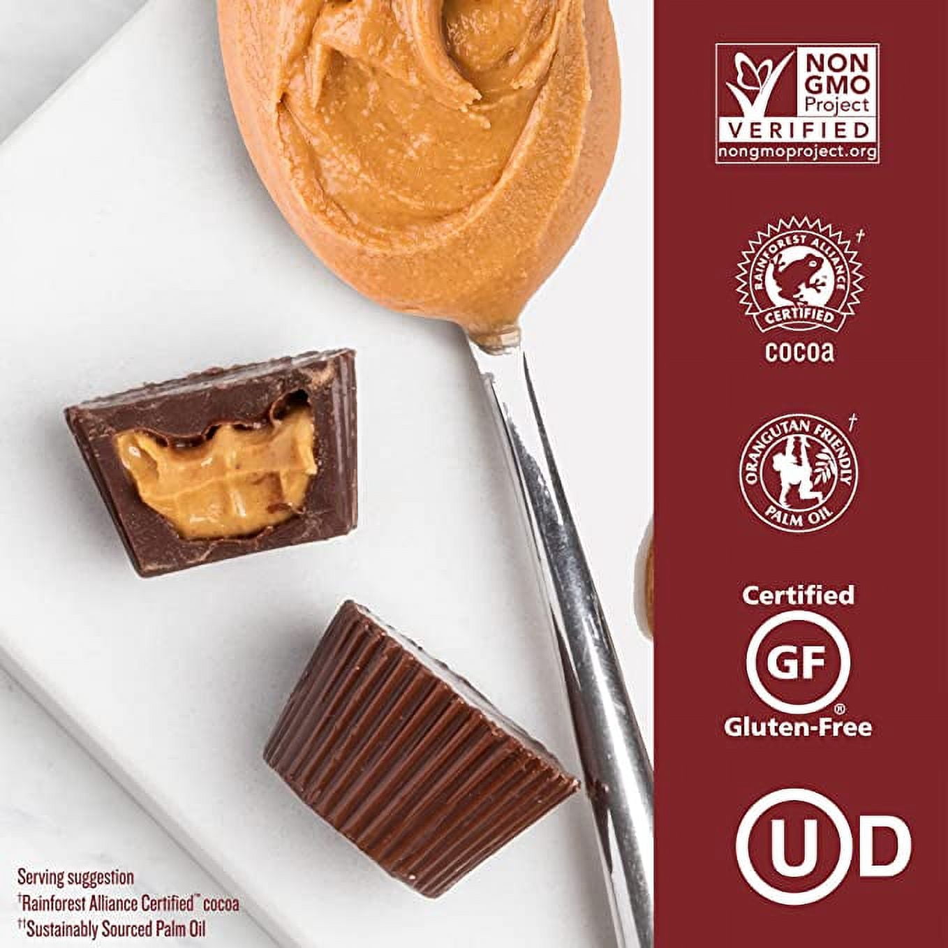 Justin's Mini Dark Chocolate Peanut Butter Cups, 4.7 Oz, Pack of 6