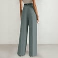 thumbnail image 4 of Womens Wide Leg Dressy Pants 2025 Business Casual Work Pants High Waisted Slacks Trousers Blue XL, 4 of 5