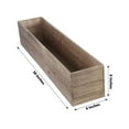 thumbnail image 3 of Efavormart 30x6'' Natural Wood Planter Boxes With Plastic Liner DIY Rustic Boxes Rectangle Wood Box For Wedding Party Decoration, 3 of 11