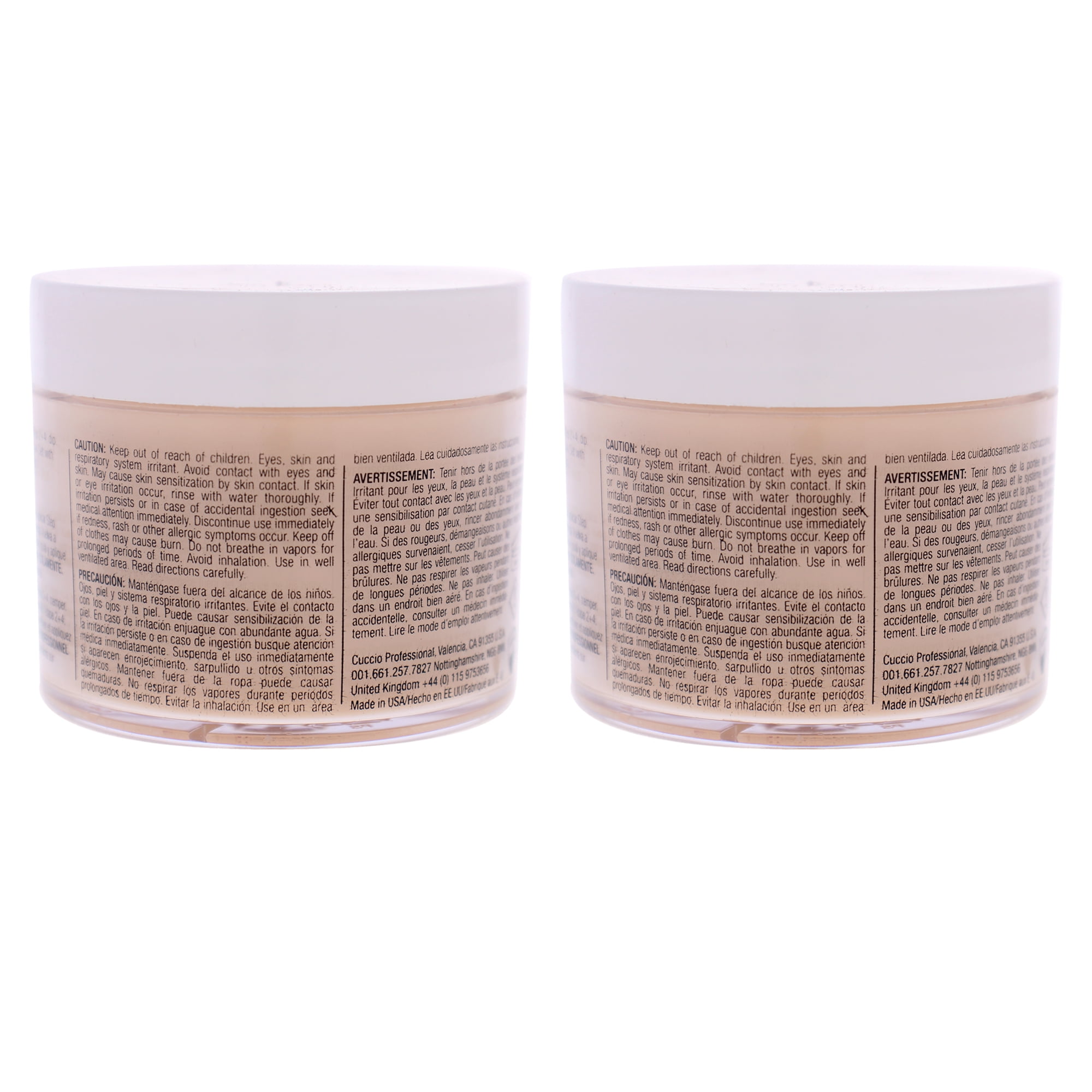 Pro Powder Polish Nail Colour Dip System - Flattering Peach by Cuccio Pro for Women - 0.5 oz Nail Powder - Pack of 2